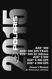 2015 Polaris RZR 900 Owners Manual
