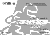 2009 Yamaha Motorsports Rhino 450 Auto. 4x4 Owners Manual