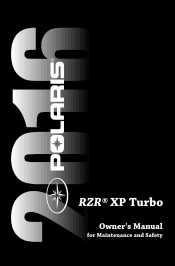 2016 Polaris RZR XP Turbo Owners Manual