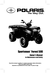 2011 Polaris Sportsman Forest 500 Owners Manual