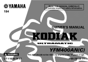 2001 Yamaha Motorsports Kodiak 400 Automatic Owners Manual