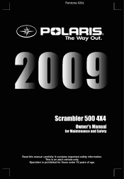 2009 Polaris Scrambler 500 4x4 Owners Manual