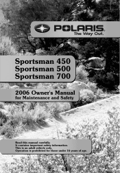 2006 Polaris Sportsman 450 Owners Manual
