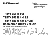 2011 Kawasaki Teryx 750 FI 4X4 SPORT Owners Manual