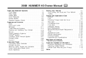 2008 Hummer H3 Owner's Manual