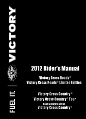 2012 Polaris Ness Signature Series Cross Country Owners Manual