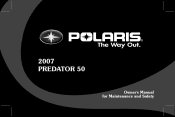 2007 Polaris Predator 50 Owners Manual