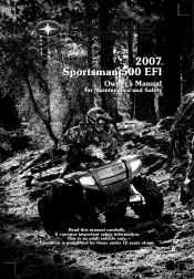 2007 Polaris Sportsman 500 EFI Owners Manual