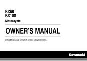 2015 Kawasaki KX100 Owners Manual