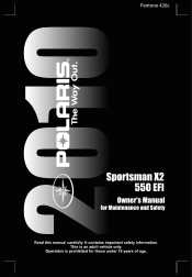 2010 Polaris Sportsman 550 X2 EFI Owners Manual