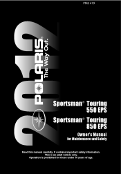 2012 Polaris Sportsman Touring 850 EPS Owners Manual