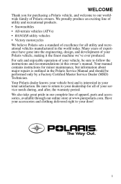 2008 Polaris Sportsman 500 EFI LE Owners Manual