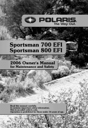 2006 Polaris Sportsman 800 EFI Owners Manual