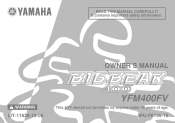 2006 Yamaha Motorsports Big Bear 400 4x4 Owners Manual