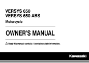 2015 Kawasaki VERSYS 650 LT Owners Manual