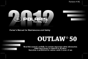 2012 Polaris Outlaw 50 Owners Manual