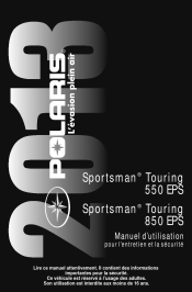 2013 Polaris Sportsman Touring 550 EPS Owners Manual