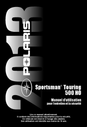 2013 Polaris Sportsman Touring 500 HO Owners Manual
