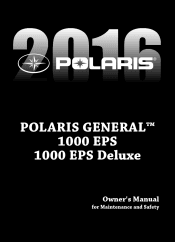 2016 Polaris POLARIS GENERAL 1000 EPS/1000 EPS DELUXE Owners Manual