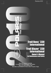 2010 Polaris Trail Boss 330 Owners Manual