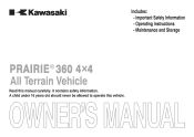 2013 Kawasaki Prairie 360 4x4 Owners Manual