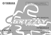 2008 Yamaha Motorsports Grizzly 350 Owners Manual