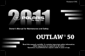 2011 Polaris Outlaw 50 Owners Manual