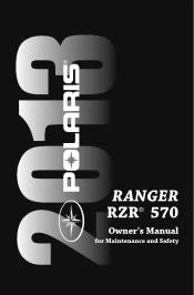 2013 Polaris RZR 570 Owners Manual