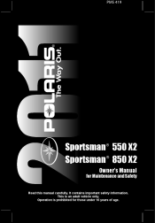 2011 Polaris Sportsman X2 850 Owners Manual