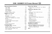 2006 Hummer H2 Owner's Manual