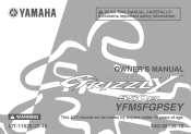 2009 Yamaha Motorsports Grizzly 550 FI Auto. 4x4 EPS Special Edition Owners Manual