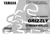 1999 Yamaha Motorsports Grizzly 600 Auto 4x4 Owners Manual