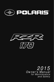 2015 Polaris RZR 170 Owners Manual
