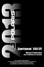 2013 Polaris Sportsman 800 EFI Owners Manual