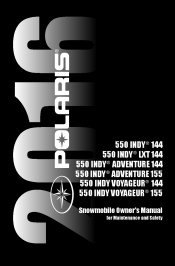 2016 Polaris 550 Indy Voyageur 155 Owners Manual
