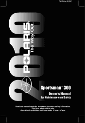 2010 Polaris Sportsman 300 Owners Manual