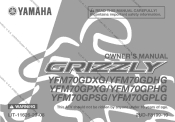 2016 Yamaha Motorsports Grizzly EPS SE Owners Manual