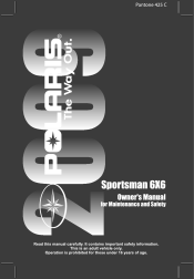 2009 Polaris Sportsman 6x6 Owners Manual