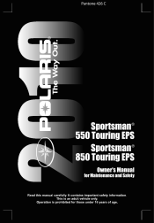 2010 Polaris Sportsman Touring 850 EPS Owners Manual