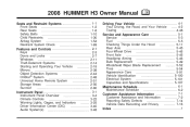 2008 Hummer H3 Alpha Owner's Manual