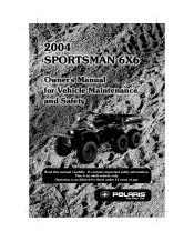 2004 Polaris Sportsman 6x6 Owners Manual