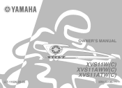 2007 Yamaha Motorsports V Star 1100 Silverado Owners Manual