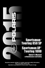 2015 Polaris Sportsman Touring 850 SP Owners Manual