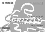 2008 Yamaha Motorsports Grizzly 700 FI Auto. 4x4 EPS Ducks Unlimited Edition Owners Manual