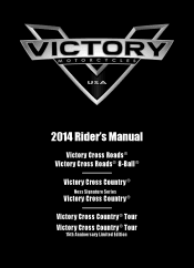 2013 Polaris Cross Country Tour 15th Anniversary Limited Edition Owners Manual