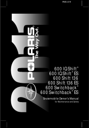 2011 Polaris 600 IQ Shift ES Owners Manual