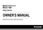 2015 Kawasaki MULE 600 Owners Manual