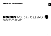 2003 Ducati SuperSport 1000 SS Owners Manual