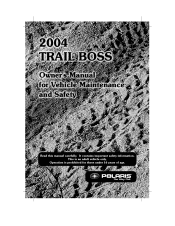 2004 Polaris Trail Boss Owners Manual