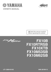 2012 Yamaha Motorsports FX Nytro M-TX 162 Owners Manual
